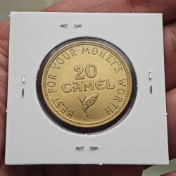 . @TOKEN@ ESTADOS UNIDOS 20 CIGARETTES CAMEL Año 1956 CAMELLO MONEDA DE LATÓN SC 30 mm