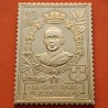 0,72 Onzas LINGOTE DE PLATA PURA y BAÑO DE ORO x ESPAÑA forma de sello 10 PESETAS - LA CRUZ ROJA ALFONSO XIII