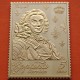 0,79 Onzas LINGOTE DE PLATA PURA y BAÑO DE ORO x ESPAÑA forma de sello 5 PESETAS - REY FELIPE V