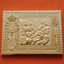 0,64 Onzas LINGOTE DE PLATA PURA y BAÑO DE ORO x ESPAÑA forma de sello 20 CENTIMOS - FAMILIA REAL ALFONSO XIII
