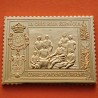 0,64 Onzas LINGOTE DE PLATA PURA y BAÑO DE ORO x ESPAÑA forma de sello 20 CENTIMOS - FAMILIA REAL ALFONSO XIII