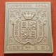 0,35 Onzas LINGOTE DE PLATA PURA y BAÑO DE ORO x ESPAÑA forma de sello 2 REALES 1854 ISABEL II