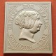 0,35 Onzas LINGOTE DE PLATA PURA y BAÑO DE ORO x ESPAÑA forma de sello 2 REALES 1851 CERTIFICADO ISABEL II