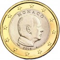 MONACO 1 EURO 2014 REY ALBERTO II MONEDA NO CONMEMORATIVA BIMETALICA SC @ESCASA@