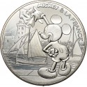 FRANCIA 10 EUROS 2018 MICKEY & LA FRANCE BARCO VELERO MONEDA DE PLATA SC + DEFECTOS