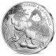 FRANCIA 10 EUROS 2018 MICKEY & LA FRANCE BARCO VELERO MONEDA DE PLATA SC + DEFECTOS