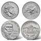@0ENVÍO HOY@ ESTADOS UNIDOS 5 CENTAVOS + 10 CENTAVOS 2026 Letra D JEFFERSON y LIBERTY 1776 ANNIVERSARY 2 MONEDAS DE NICKEL SC