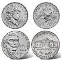 @0ENVÍO HOY@ ESTADOS UNIDOS 5 CENTAVOS + 10 CENTAVOS 2026 Letra P JEFFERSON y LIBERTY 1776 ANNIVERSARY 2 MONEDAS DE NICKEL SC
