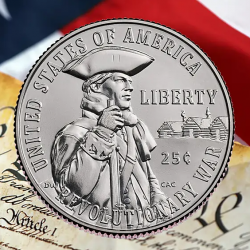 . @0ENVÍO HOY@ ESTADOS UNIDOS 25 CENTAVOS 2026 P SOLDADO CON RIFLE 1776 ANNIVERSARY Quarter 2ª MONEDA DE NICKEL SC