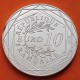 FRANCIA 10 EUROS 2018 MICKEY & LA FRANCE BARCO VELERO MONEDA DE PLATA SC + DEFECTOS