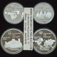 . 4,32 ONZAS PLATA PURA x CANADA 5 DOLARES 1973 + 10 DOLARES 1973 OLIMPIADA DE MONTREAL 1976 PROOF **4 MONEDAS NO ESTUCHE**