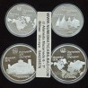. 4,32 ONZAS PLATA PURA x CANADA 5 DOLARES 1973 + 10 DOLARES 1973 OLIMPIADA DE MONTREAL 1976 PROOF **4 MONEDAS NO ESTUCHE**