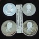. 4,32 ONZAS PLATA PURA x CANADA 5 DOLARES 1973 + 10 DOLARES 1973 OLIMPIADA DE MONTREAL 1976 PROOF **4 MONEDAS NO ESTUCHE**
