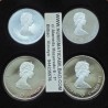 . 4,32 ONZAS PLATA PURA x CANADA 5 DOLARES 1973 + 10 DOLARES 1973 OLIMPIADA DE MONTREAL 1976 PROOF **4 MONEDAS NO ESTUCHE**