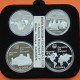 . 4,32 ONZAS PLATA PURA x CANADA 5 DOLARES 1973 + 10 DOLARES 1973 OLIMPIADA DE MONTREAL 1976 PROOF **4 MONEDAS NO ESTUCHE**