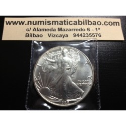 ESTADOS UNIDOS 1 DOLAR 1988 EAGLE LIBERTY MONEDA DE PLATA PURA SC $1 Dollar Coin USA UNITED STATES ONZA OZ OUNCE