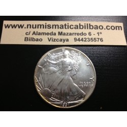 ESTADOS UNIDOS 1 DOLAR 1991 EAGLE LIBERTY MONEDA DE PLATA PURA SC $1 Dollar Coin USA UNITED STATES ONZA OZ OUNCE