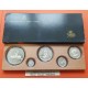 ESPAÑA V CENTENARIO 100+200+500+1000+2000 PESETAS 1991 PLATA PROOF 3ª SERIE 5 VALORES ESTUCHE y CERTIFICADO QUINTO