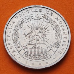 MOZAMBIQUE 50 CENTAVOS 1982 XILOFONO KM.98 MONEDA DE ALUMINIO EBC Mocambique Portugal