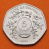 UGANDA 5 SHILLINGS 1968 VACA AFRICANA FAO KM.7 MONEDA DE NICKEL SC Africa Central Bank Of