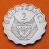 RWANDA 2 FRANCOS 1970 FAO RECOLECCION DE CAFE KM.10 MONEDA DE ALUMINO SC Ruanda 2 Francs BNR
