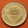 NICARAGUA 5 CORDOBAS 1987 GORRO DE SANDINO LIDER REVOLUCIONARIO KM.60 MONEDA DE LATON EBC