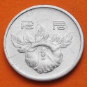 KOREA DEL SUR 1 WON 1983 FLORES y CARACTERES KM.6A MONEDA DE ALUMINIO EBC/SC The Bank Of Korea South