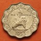 PARAGUAY 15 CENTIMOS 1953 LEON KM.26 MONEDA DE LATON EBC @FORMA LOBULADA@