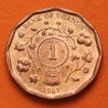 UGANDA 1 SHILLING 1987 SEMILLAS y BAYAS KM.27 MONEDA DE BRONCE EBC + PÁTINA Africa
