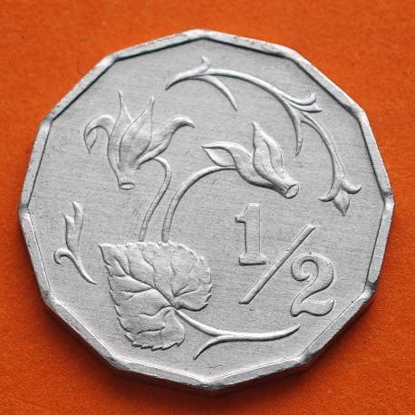 CHIPRE 1/2 CENTIMO 1983 FLORA AUTÓCTONA KM.52 MONEDA DE ALUMINIO SC- FORMA LOBULADA Cyprus