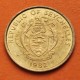 SEYCHELLES 1 CENTAVO 1982 CANGREJO y ESCUDO KM.46 MONEDA DE LATON SC- IMPERFECCIONES 1 Cent