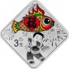 . @014/MAYO Envío@ CHINA 3 YUAN 2026 AÑO NUEVO Símbolo FU - NIÑO y PEZ MONEDA DE PLATA PURA 8 Gramos ESTUCHE