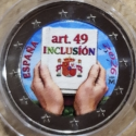 . @014/MAYO Envío@ COLOR Nº 2 - ESPAÑA 2 EUROS 2026 INCLUSIÓN - ARTÍCULO 49 cápsula MONEDA CONMEMORATIVA