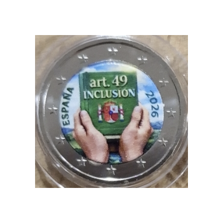 . @014/MAYO Envío@ COLOR Nº 1 - ESPAÑA 2 EUROS 2026 INCLUSIÓN - ARTÍCULO 49 cápsula MONEDA CONMEMORATIVA