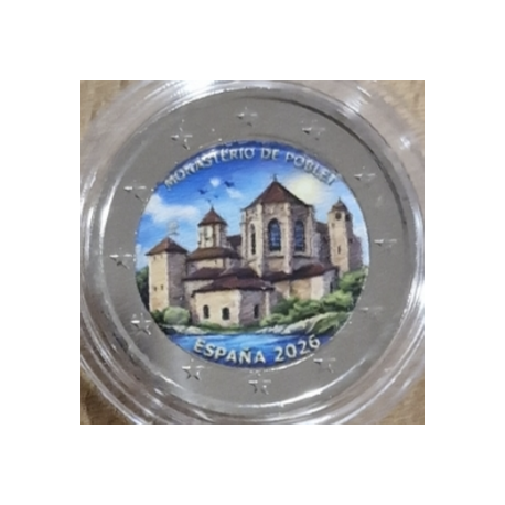 . @014/MAYO Envío@ COLOR Nº 1 - ESPAÑA 2 EUROS 2026 MONASTERIO DE POBLET - UNESCO cápsula MONEDA CONMEMORATIVA
