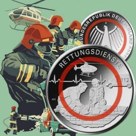 . @014/MAYO Envío@ ALEMANIA 10 EUROS 2026 EMERGENCIAS SANITARIAS 112 Serie Ciudadanía MONEDA BIMETALICA PLÁSTICO + NICKEL