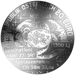 . @014/MAYO Envío - 3ª MONEDA@ AUSTRIA 20 EUROS 2026 NEBULOSA OJO DE GATO Bellezas del Universo PLATA PROOF ESTUCHE Österreich