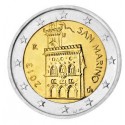 SAN MARINO 2 EUROS 2013 CASA DEL GOBIERNO @Diseño TIPO 1@ SC MONEDA TIPO NORMAL NO CONMEMORATIVA @ESCASA@