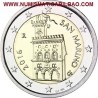 SAN MARINO 2 EUROS 2016 CASA DEL GOBIERNO @Diseño TIPO 1@ SC MONEDA TIPO NORMAL NO CONMEMORATIVA @ESCASA@