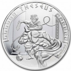 . 1@0Tirada 7.500 uds.@ NIUE 2 DOLARES 2024 THESEUS Mitología Griega 3ª MONEDA DE PLATA ONZA OZ Teseo
