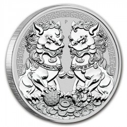 . @0RARA@ AUSTRALIA 1 DOLAR 2020 PIXIU DRAGONES GUARDIANES MONEDA DE PLATA PURA ONZA silver CÁPSULA Oztxt