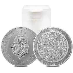 . 1 aaaaaaacoin NIUE 2 DOLARES 2024 SILVER PHOENIX King Charles III MONEDA DE PLATA OZ ONZA cápsula