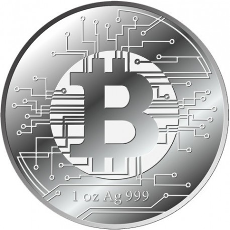 . 1 aaaacoin CHAD 5000 FRANCOS 2022 BITCOIN Cripto coin MONEDA DE PLATA PURA Tchad 1 ONZA OZ silver