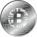 . 1 aaaacoin CHAD 5000 FRANCOS 2022 BITCOIN Cripto coin MONEDA DE PLATA PURA Tchad 1 ONZA OZ silver