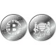 . 1 aaaacoin CHAD 5000 FRANCOS 2022 BITCOIN Cripto coin MONEDA DE PLATA PURA Tchad 1 ONZA OZ silver
