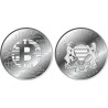 . 1 aaaacoin CHAD 5000 FRANCOS 2022 BITCOIN Cripto coin MONEDA DE PLATA PURA Tchad 1 ONZA OZ silver