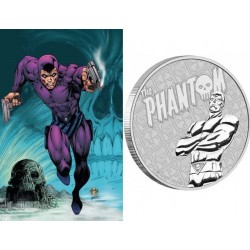 . 01 aaaaaacoin TUVALU 1 DOLAR 2022 THE PHANTOM Marvel Comics MONEDA DE PLATA ONZA OZ 2026 2025