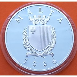 MALTA 5 LIBRAS 1996 OLIMPIADA ATLANTA 1996  JUGADORES DE WATERPOLO MONEDA DE PLATA MALTA silver coin