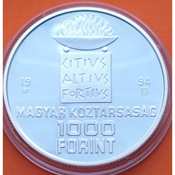 HUNGRIA 1000 FORINT 1994 BP NATACIÓN OLIMPIADA DE ATLANTA 1996 KM.712 MONEDA DE PLATA PROOF Hungary silver SWIMMING