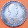 ESPAÑA Rey FERNANDO VII 2 REALES 1819 JJ Ceca de MEXICO MONEDA DE PLATA @PATINA@ Spain silver coin Ferdin Dei Gratia